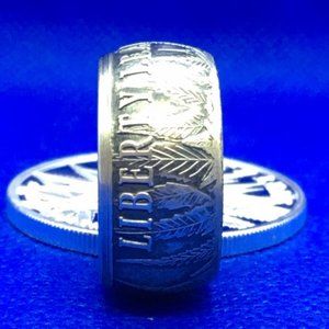 Silver .999 Cannabis Coin Ring